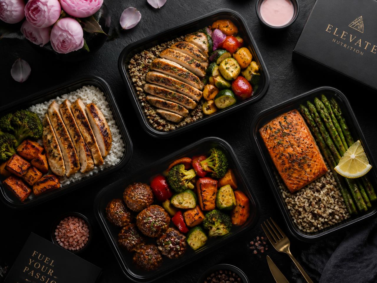 Fresh weekly high protein meal prep containers from LexCooksALot